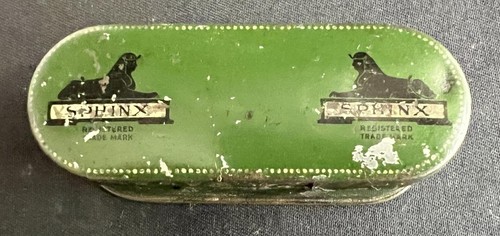 Sphinx spark plug tin - tin, vintage